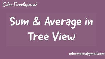 Display Sum and Average in Tree View Odoo