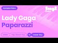 Lady Gaga - Paparazzi (Karaoke Piano | Lower Key -3)