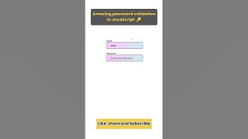 Password validation with instructions in JavaScript. #javascript #password  #coding #css