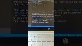 C programming to print HELLO world using vs code editor!