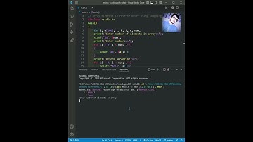 c program to array elements in reverse order using swapping #shorts