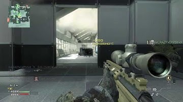 MW3 MSR Sniper Double Kill through wall