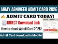 Agniveer Admit Card 2026 | Agniveer Admit Card kaise check kare? Agniveer admit card download 