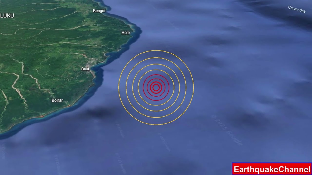 Ceram Sea, 279 km East of Ambon, Kota Ambon, Maluku, Indonesia Earthquake today now