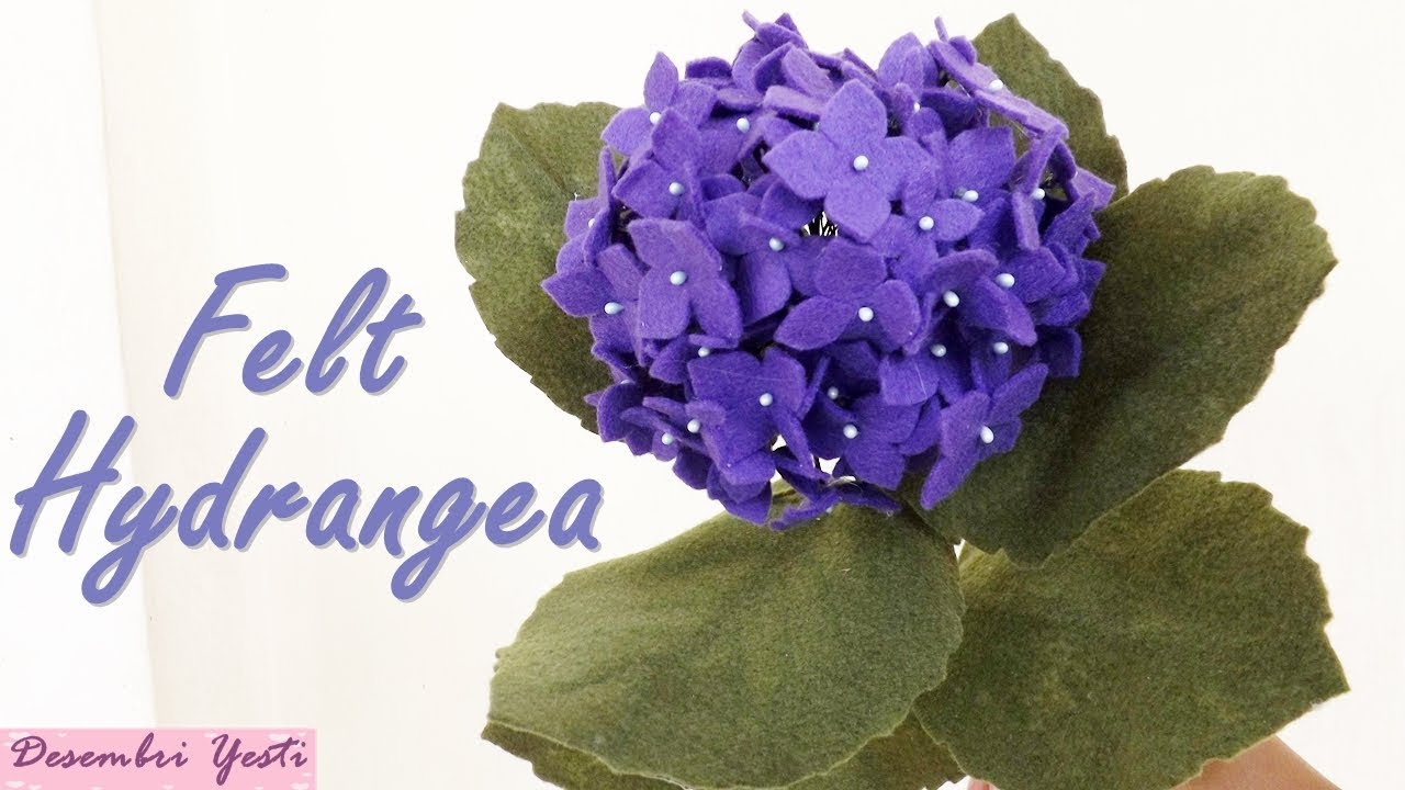 Membuat Bunga  Hydrangea dari Kain  Flanel  YouTube