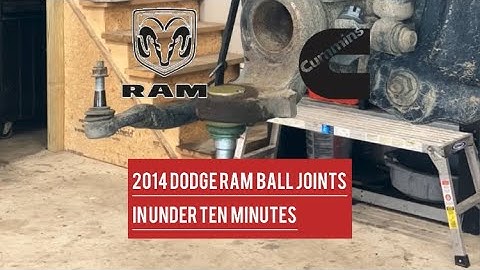 Replacing 2014 Dodge Ram ball joints and wheel bearings in under ten minuets #work #ram  #truck