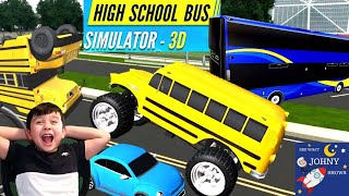 Johny Shows High School Bus Simulator Game With MTA Bus Yellow School Buses