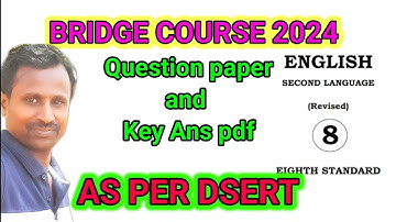 8th English Bridge Course 2024 | Question paper & key answer | ಸೇತುಬಂದ @learneasilyhub