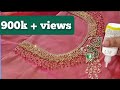 178-Amazing beads design for my pattu saree // maggam work with normal needle // peacock design