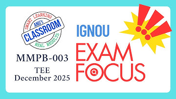 IGNOU MBA | Examenfocus | MMPB 003 | Belangrijke eenheden en secties