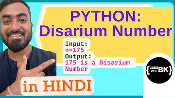 Python program for Disarium Number | Python coding in Hindi | CBSE Class 12 Computer Science