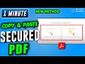 How to copy and paste from secured PDF 2024 (Unlock PDF)