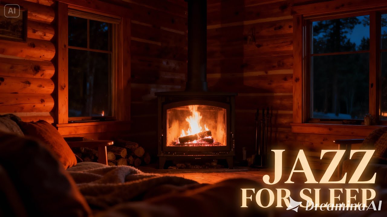 Relaxing Smooth Jazz 🔴 LIVE | Fireplace Sounds & Calm Music
