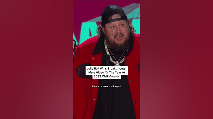 Jelly Roll Wins Breakthrough Male Video Of The Year at the 2023 #CMTAwards #JellyRoll