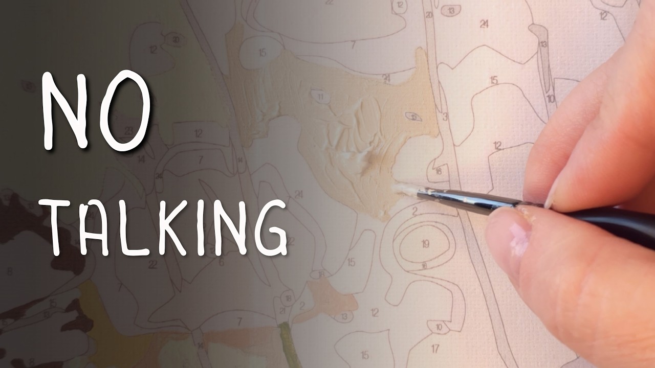 ASMR Slow Brush Painting for Sleep 🌙 No Talking