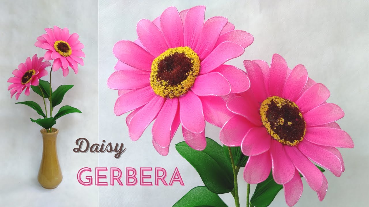 How to Make Nylon Stocking Flowers "Gerbera" || Tutorial Bunga Stoking Gerbera