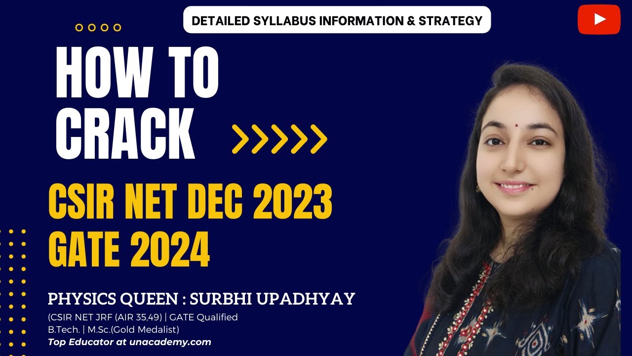 Syllabus & Strategy Plan for CSIR NET DEC 2023 & GATE 2024 - YouTube