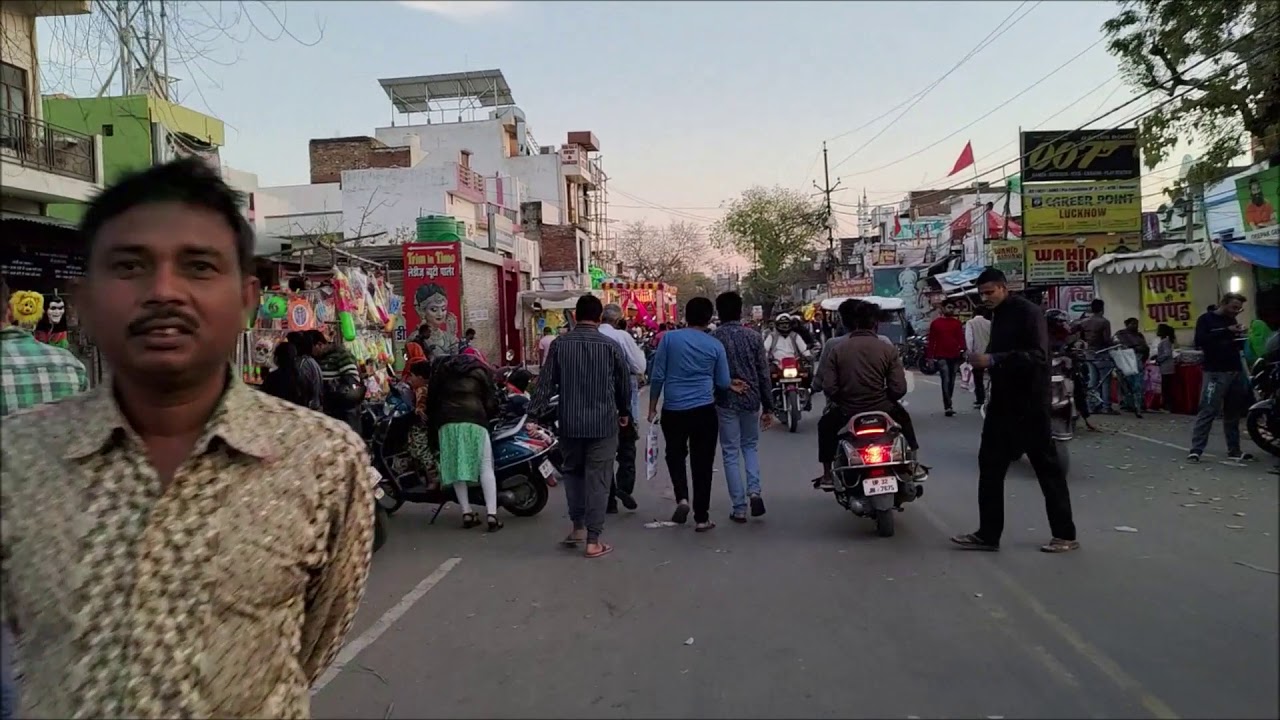 Holi preparations in Bangla Bazar Lucknow YouTube