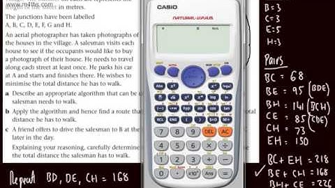 Decision 1 (D1) - Route Inspection Algorithm   Chinese Postman Problem AQA OCR Decision Maths