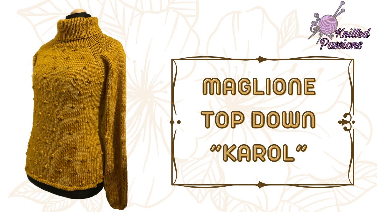Maglione a collo alto in lana lavorato a mano: maglione a trecce - Italia