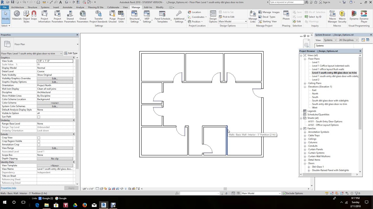 revit design options