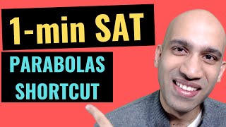 30 second SAT Hack for Parabolas #shorts (Very Quick Method)