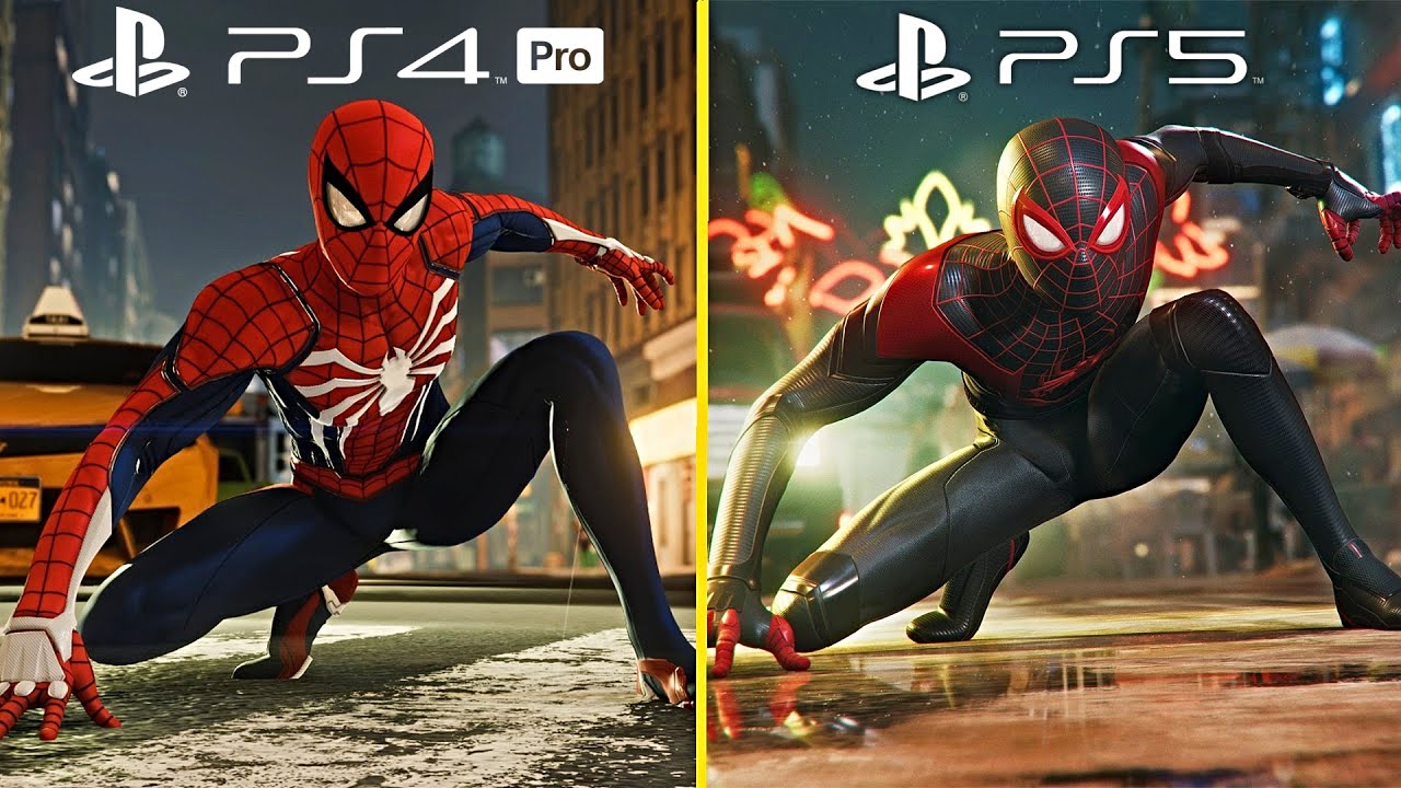 Spiderman PC Release Comparison 4K 60 FPS (PS4/PS5/PC) 