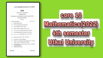 [2022]+3-IV- semester - Sc. (H) - core - 10 - Mathematics 📒