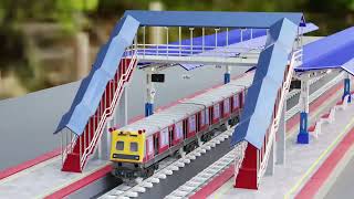 Realistic Train Railway Platform Animation in Blender | Cinematic 3D Environment Cycles Render