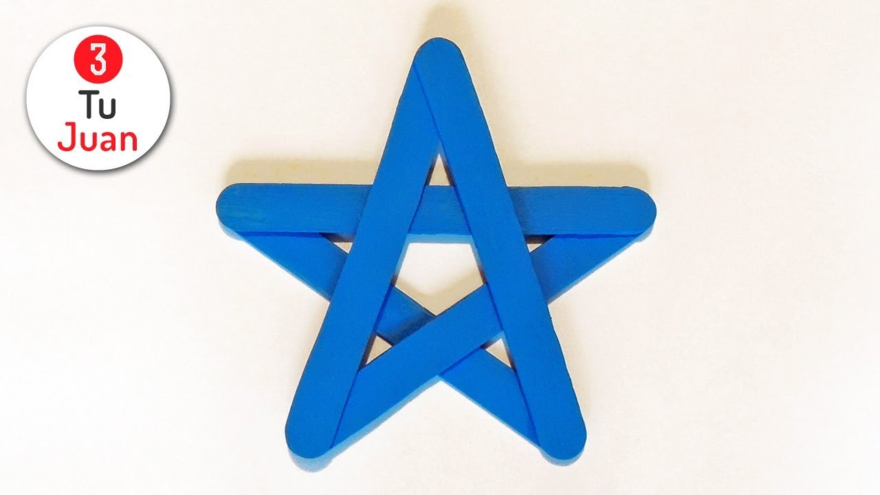 Estrella de NAVIDAD con Palitos de Helado, FÁCIL - Manualidades DIY