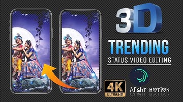 3D Trending Behind Object Status Video Editing || Alight Motion 4k Full Screen Moving Editing