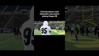 Colorado trash talking Oregon during pregame 😳