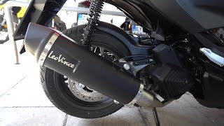 LeoVince exhaust sound on a HONDA FORZA 125cc scooter