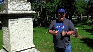 Using The Dowsing Rods at Governor Ninian Edwards Grave in Oak Ridge Cemetery From 22 June 2021
