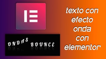 ✅ Animaciones de textos con efecto onda con Elementor free