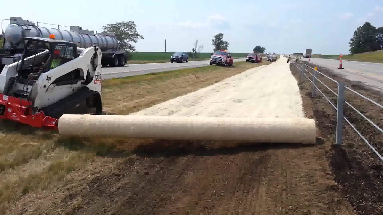 Erosion Control Blanket Unroller YouTube