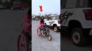 His family made a custom car for her.