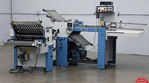 1992 MBO T49 Pile Feed Paper Folder w/ 8 Page Unit