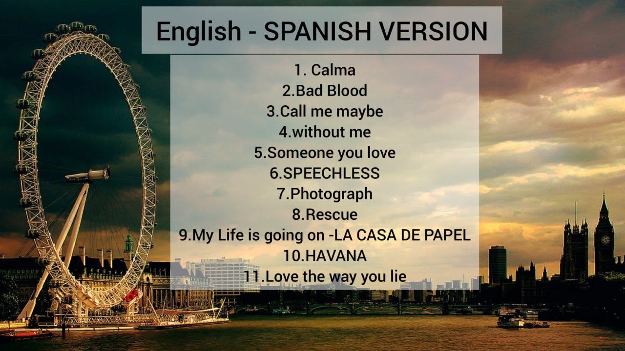 BEST ENGLISHSPANISH VERSION SONGS NO COPYRIGHT YouTube