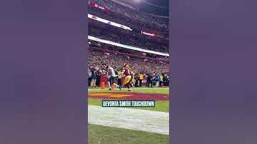 The Commanders stadium erupted after DeVonta Smith took it into the endzone for an Eagles touchdown