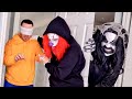 Clown mocks blind man monster saves the day 