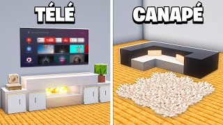 10 DÉCORATIONS pour ton SALON dans MINECRAFT !