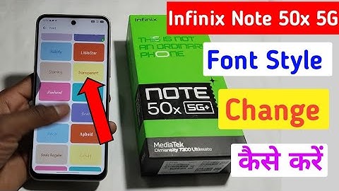 Infinix note 50x me font style kaise change kare/how to change font style in infinix note 50x me