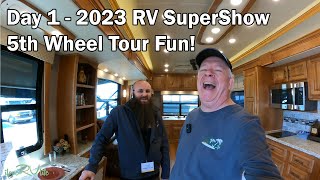 Day 1 - 2023 RV SuperShow - 5th Wheel Tour Fun!