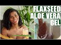 HOMEMADE HAIR GEL RECIPE | FLAXSEED Hair Gel with ALOE VERA