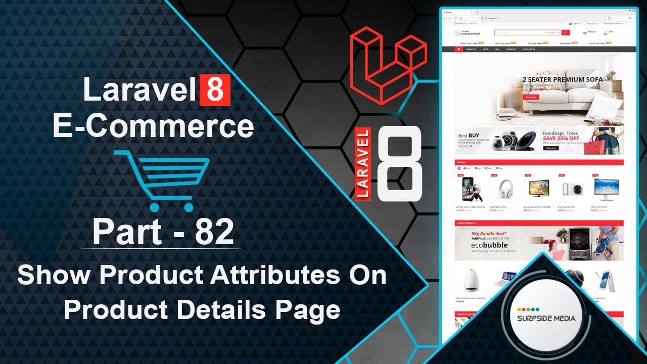 Laravel E-Commerce Project - Show Product Attributes On Product Details Page