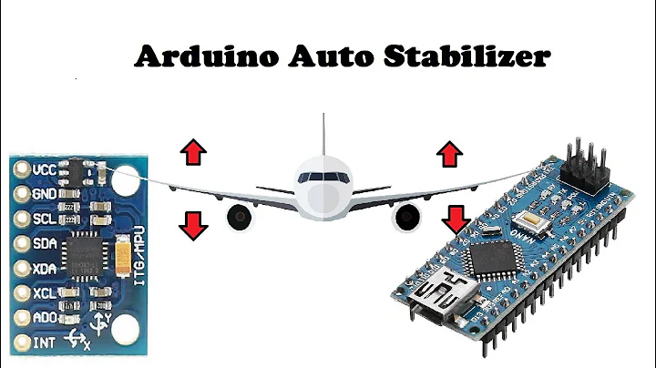 Arduino Auto Plane Stabilizer(MPU6050 Accelerometer)