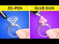 HOT GLUE GUN vs 3D PEN || Amazing DIY Crafts And Hacks || Decor, Fixing, Accessories