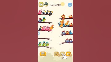 Bird sort color | Level 109... #youtubeshorts #ytshorts #shorts