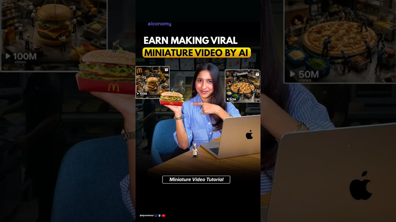 You can earn thousands by making these videos! #ai #miniaturecooking #miniatureart #businessideas